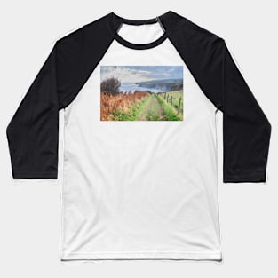 Cleveland Way North Yorkshire Coastline Art Print Baseball T-Shirt